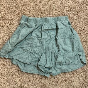 Woman’s blue loose shorts